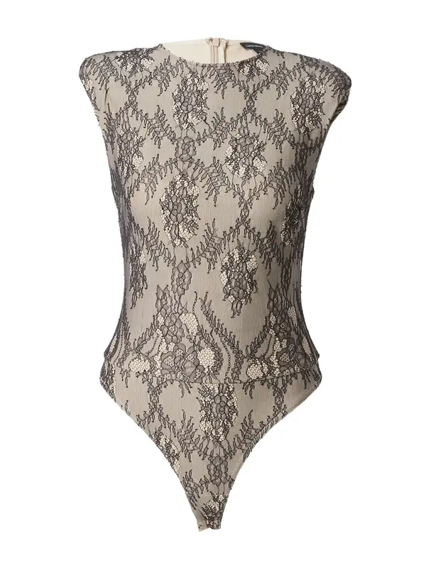 Karen Millen Karen Millen Bodi bluza  bež / crna