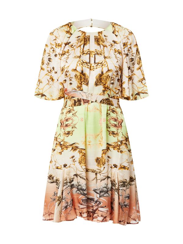 Karen Millen Karen Millen Haljina  bež / karamela / limeta / ciglasto crvena