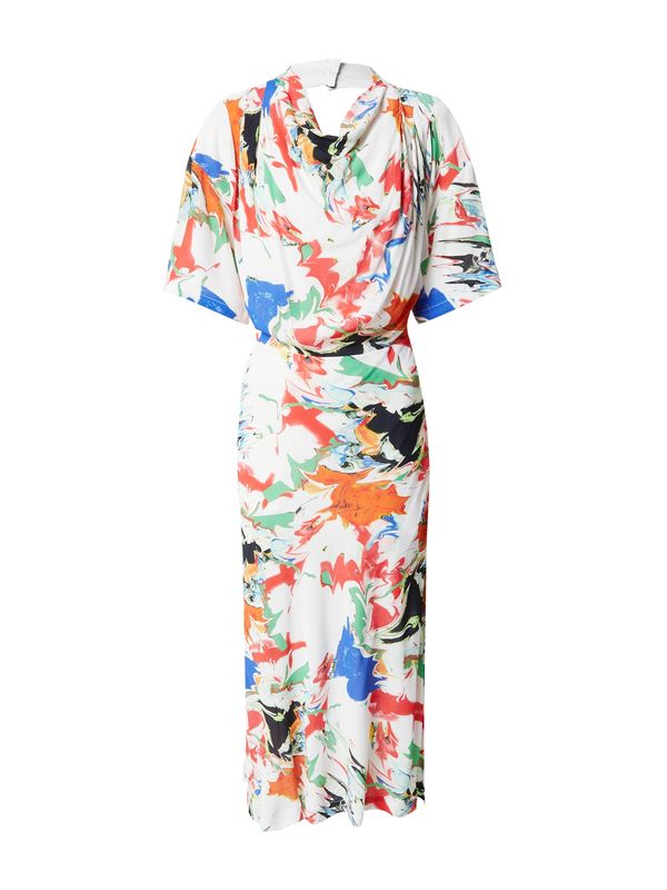 Karen Millen Karen Millen Haljina  plava / narančasta / narančasto crvena / bijela