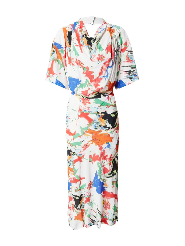 Karen Millen Karen Millen Haljina  plava / narančasta / narančasto crvena / bijela