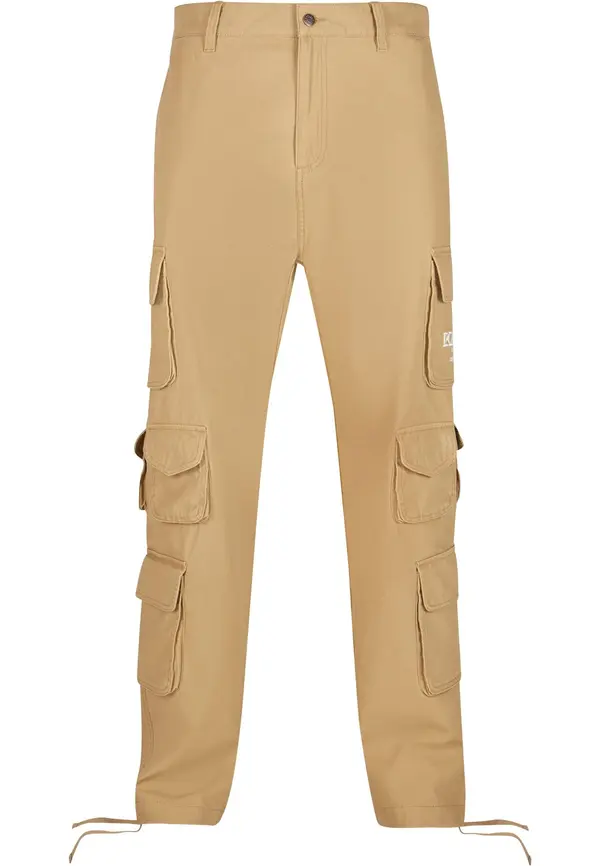 Karl Kani Karl Kani Cargo hlače  boja devine dlake (camel) / bijela