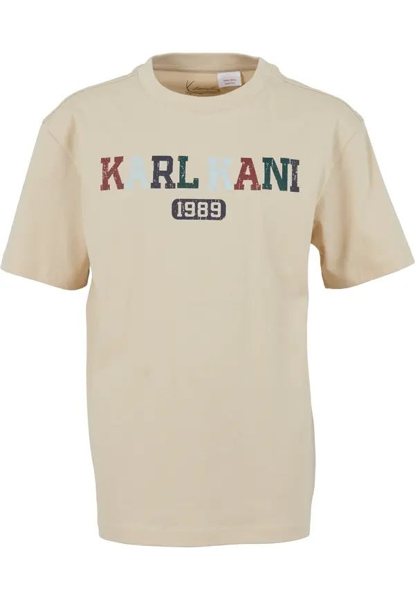 Karl Kani Karl Kani Majica 'College'  bež / morsko plava / svijetloplava / tamno crvena