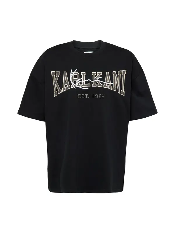 Karl Kani Karl Kani Majica 'College Signature Heavy'  siva / crna / bijela