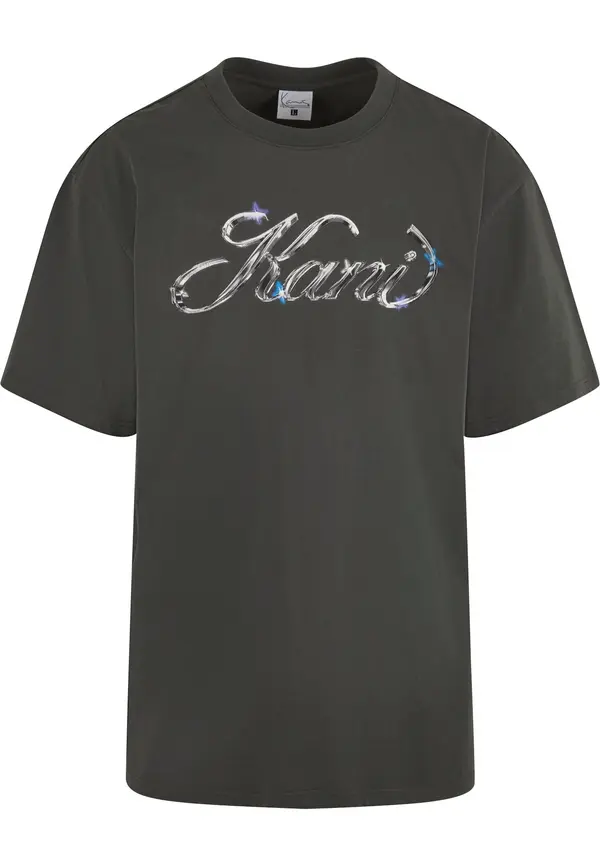 Karl Kani Karl Kani Majica 'Icy Chrome'  azur / siva / tamo siva / bijela