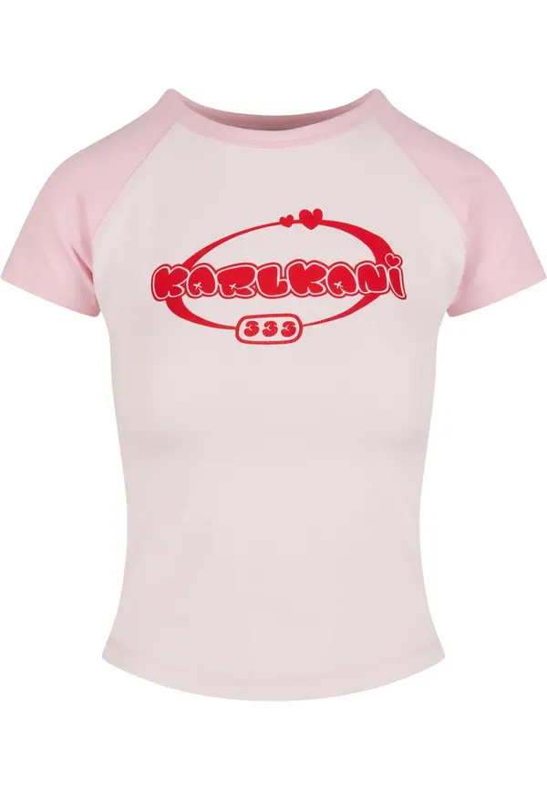 Karl Kani Karl Kani Majica 'Woven Signature Heart Tiny'  rosé / svijetloroza / crvena