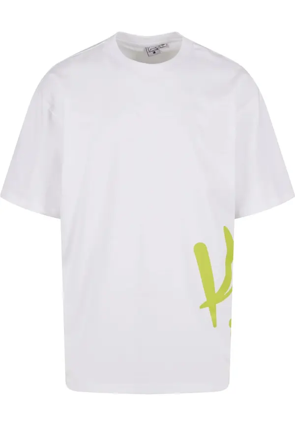 Karl Kani Karl Kani Majica 'Woven Signature'  limeta / bijela