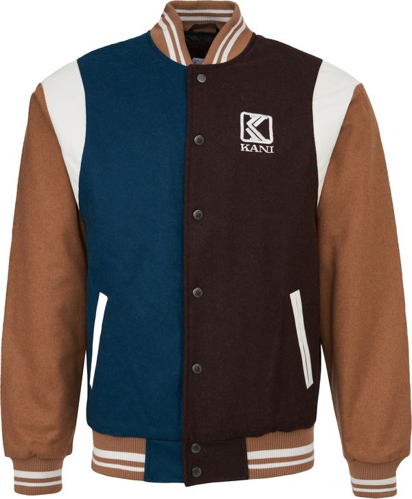 Karl Kani Karl Kani Prijelazna jakna  boja devine dlake (camel) / plava / smeđa / bijela