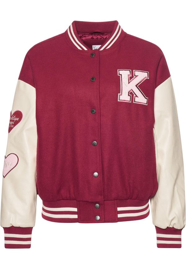 Karl Kani Karl Kani Prijelazna jakna  roza / crvena / prljavo bijela