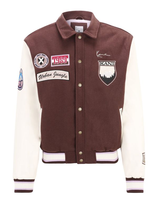 Karl Kani Karl Kani Prijelazna jakna  višnja / sivkasto ljubičasta (mauve) / crna / prljavo bijela