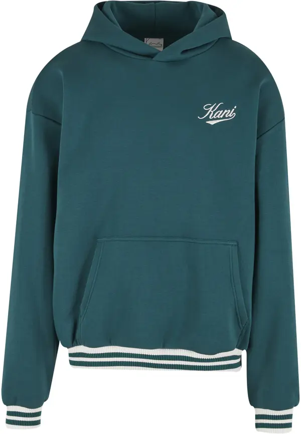 Karl Kani Karl Kani Sweater majica 'Cursive Varsity'  tamno zelena / bijela