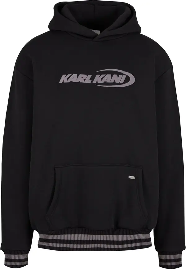 Karl Kani Karl Kani Sweater majica 'Ellipse'  kameno siva / crna