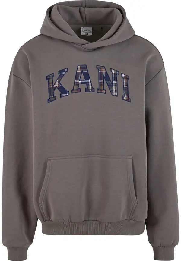Karl Kani Karl Kani Sweater majica 'Serif'  tamno plava / tamo siva / bijela