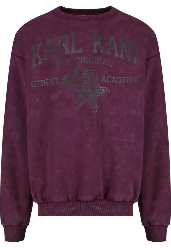 Karl Kani Karl Kani Sweater majica 'Street Academy'  ciklama / crna