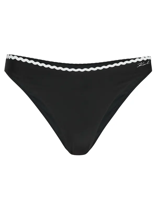 Karl Lagerfeld Karl Lagerfeld Bikini donji dio 'Scallop'  crna / bijela