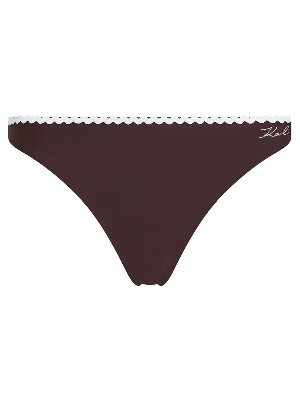 Karl Lagerfeld Karl Lagerfeld Bikini donji dio  tamno smeđa / bijela