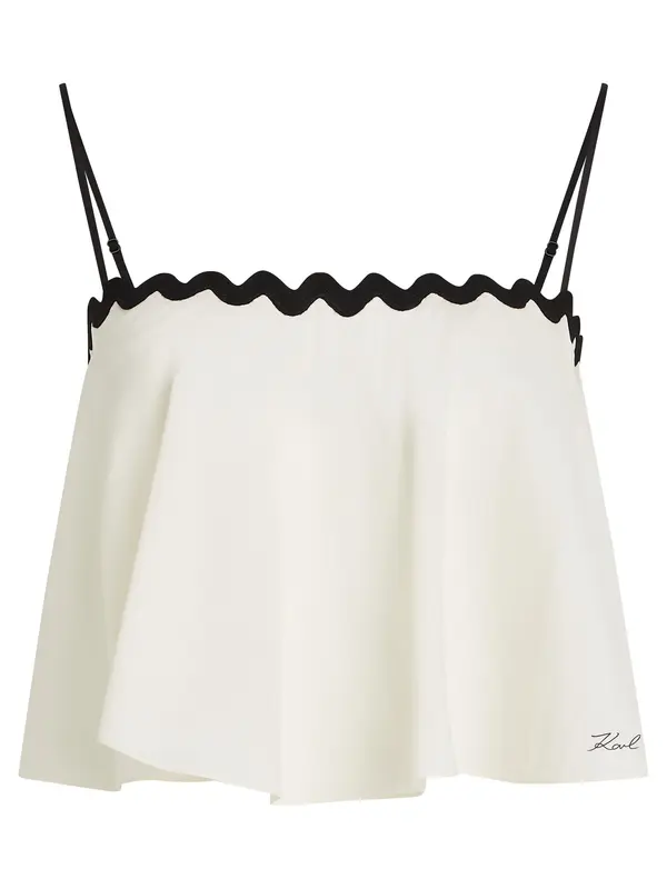 Karl Lagerfeld Karl Lagerfeld Bikini gornji dio  crna / bijela