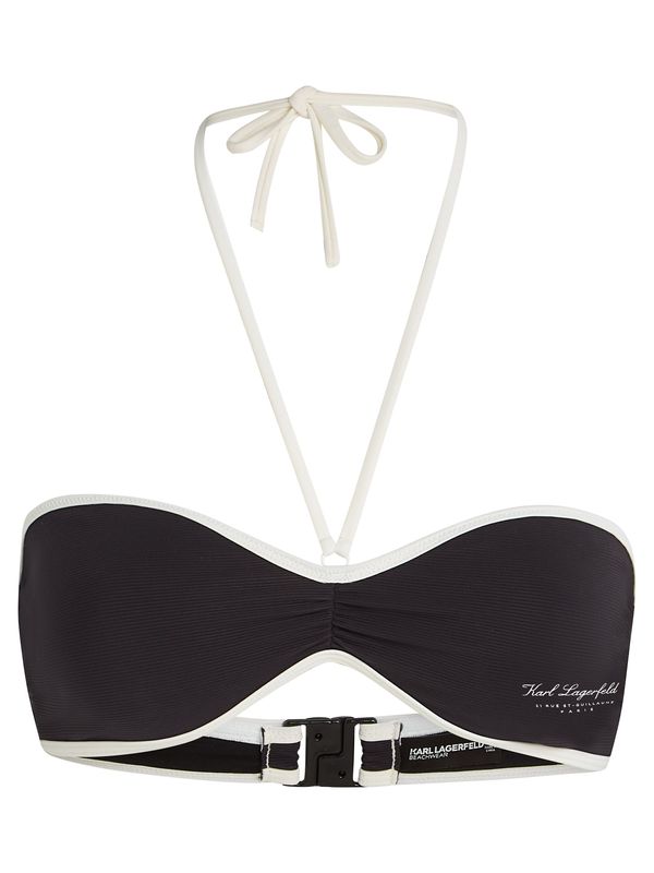 Karl Lagerfeld Karl Lagerfeld Bikini gornji dio 'HOTEL'  crna / bijela