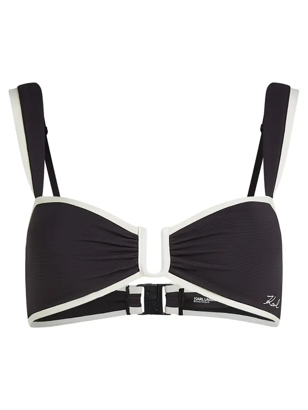 Karl Lagerfeld Karl Lagerfeld Bikini gornji dio 'Signatur'  crna / bijela