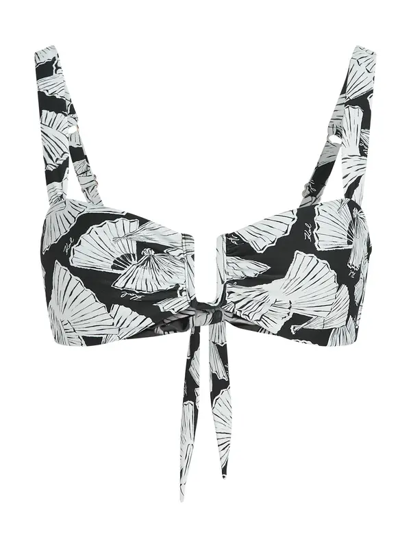 Karl Lagerfeld Karl Lagerfeld Bikini gornji dio  siva / crna