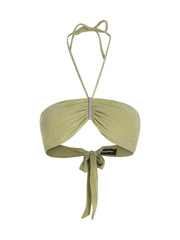 Karl Lagerfeld Karl Lagerfeld Bikini gornji dio  sivkasto zelena