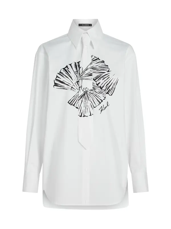 Karl Lagerfeld Karl Lagerfeld Bluza  crna / bijela