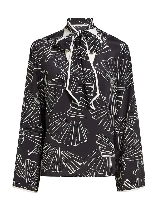 Karl Lagerfeld Karl Lagerfeld Bluza  crna / bijela