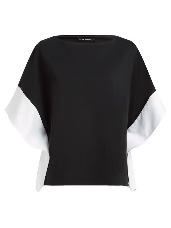 Karl Lagerfeld Karl Lagerfeld Bluza  crna / bijela