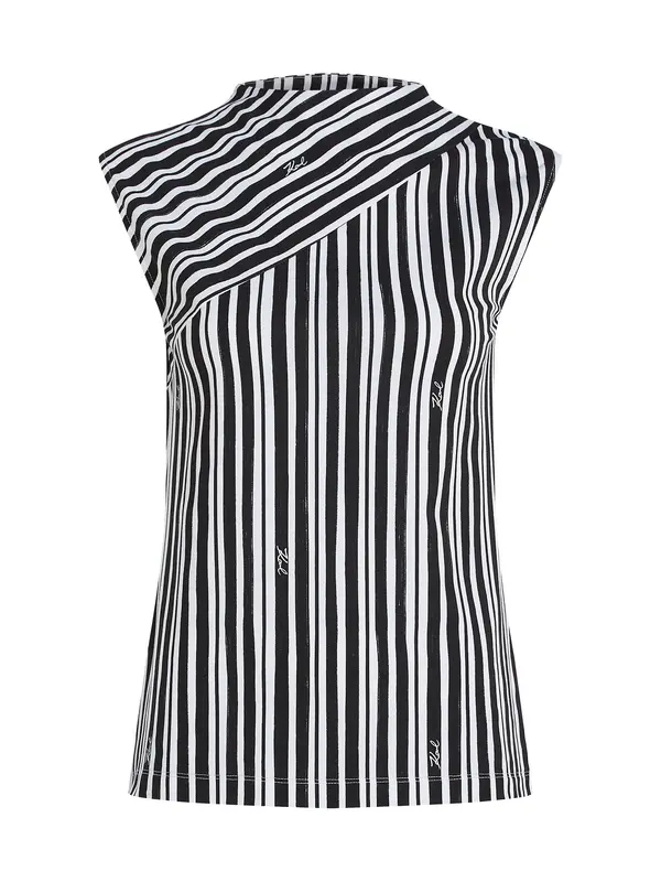 Karl Lagerfeld Karl Lagerfeld Bluza  crna / bijela