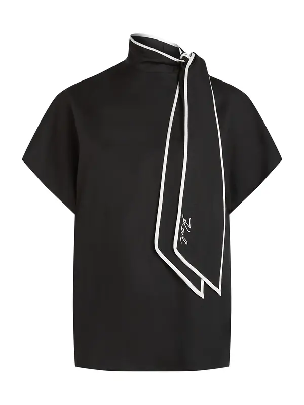 Karl Lagerfeld Karl Lagerfeld Bluza  crna / bijela