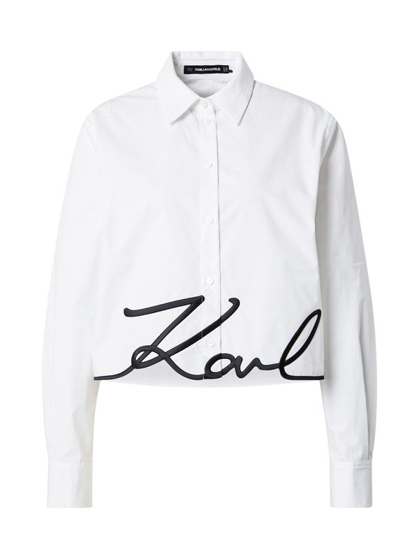 Karl Lagerfeld Karl Lagerfeld Bluza  crna / bijela