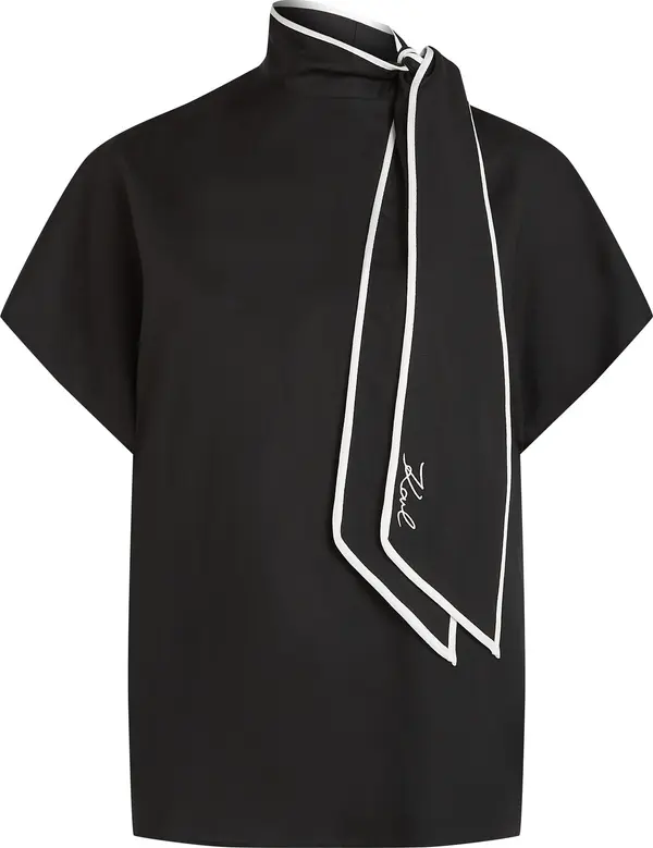 Karl Lagerfeld Karl Lagerfeld Bluza  crna / bijela