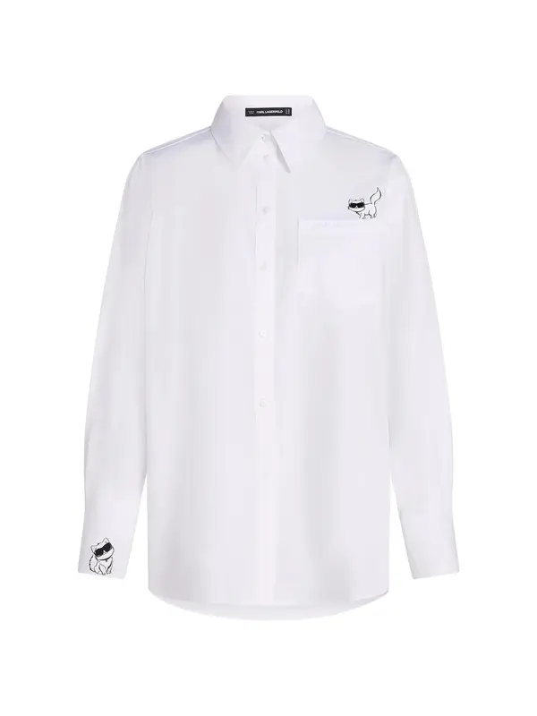 Karl Lagerfeld Karl Lagerfeld Bluza 'Ikon Choupette'  crna / bijela