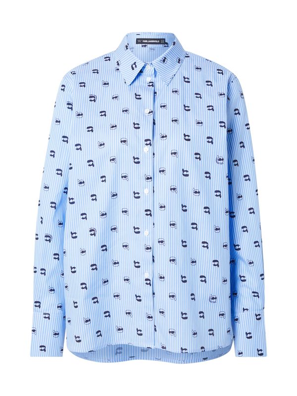 Karl Lagerfeld Karl Lagerfeld Bluza 'Ikon'  mornarsko plava / svijetloplava / bijela