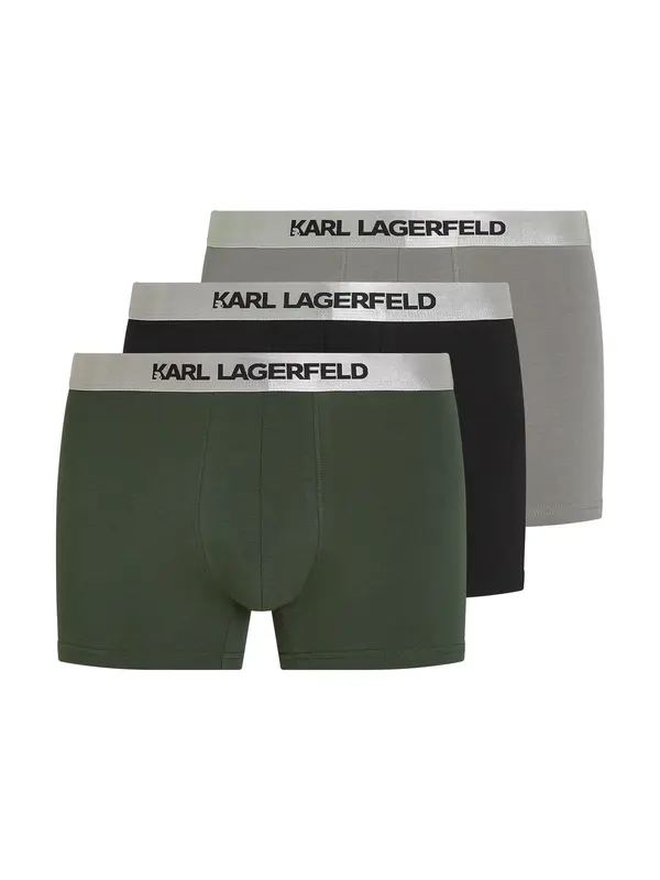 Karl Lagerfeld Karl Lagerfeld Bokserice  siva / tamno zelena / crna / srebro
