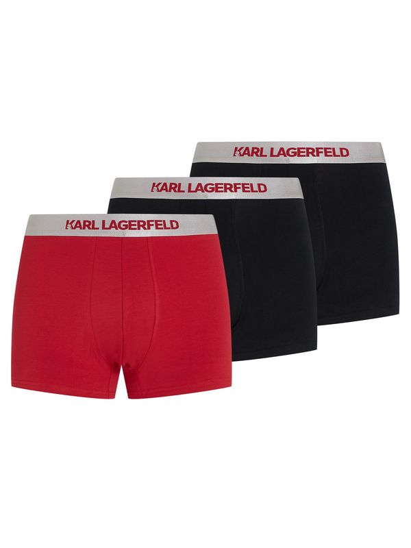 Karl Lagerfeld Karl Lagerfeld Bokserice  srebrno siva / crvena / crna