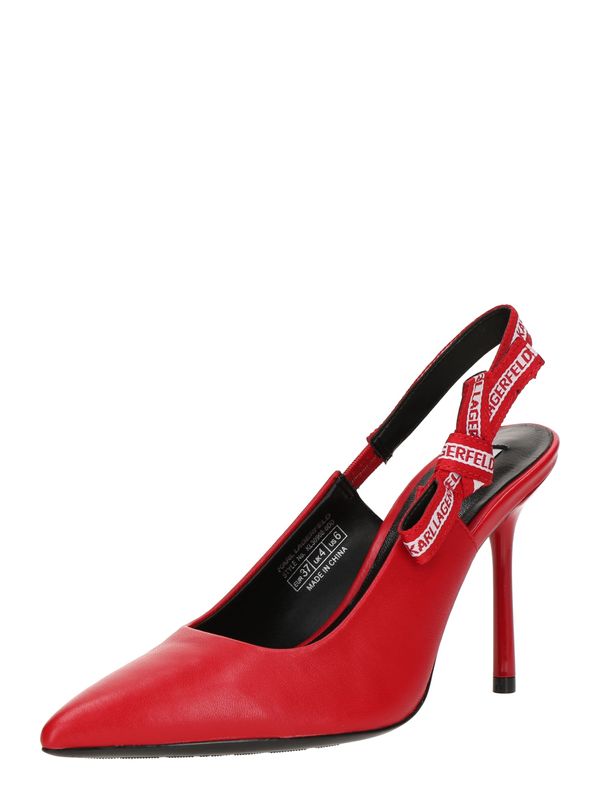 Karl Lagerfeld Karl Lagerfeld Cipele s potpeticom 'SARABANDE'  crvena / bijela