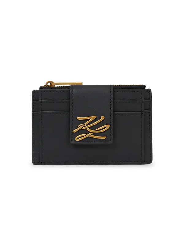 Karl Lagerfeld Karl Lagerfeld Etui ' K/Autograph Kartenetui mit Reißverschluss '  crna
