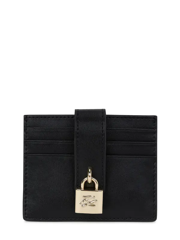 Karl Lagerfeld Karl Lagerfeld Etui ' K/Autograph Kartenetui mit Vorhängeschloss '  crna