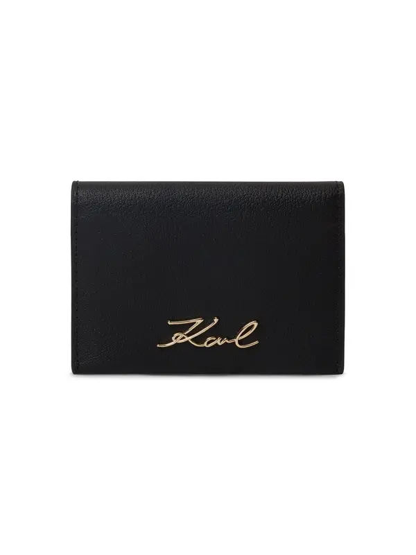 Karl Lagerfeld Karl Lagerfeld Etui ' K/Signature Klappbares Kartenetui '  crna