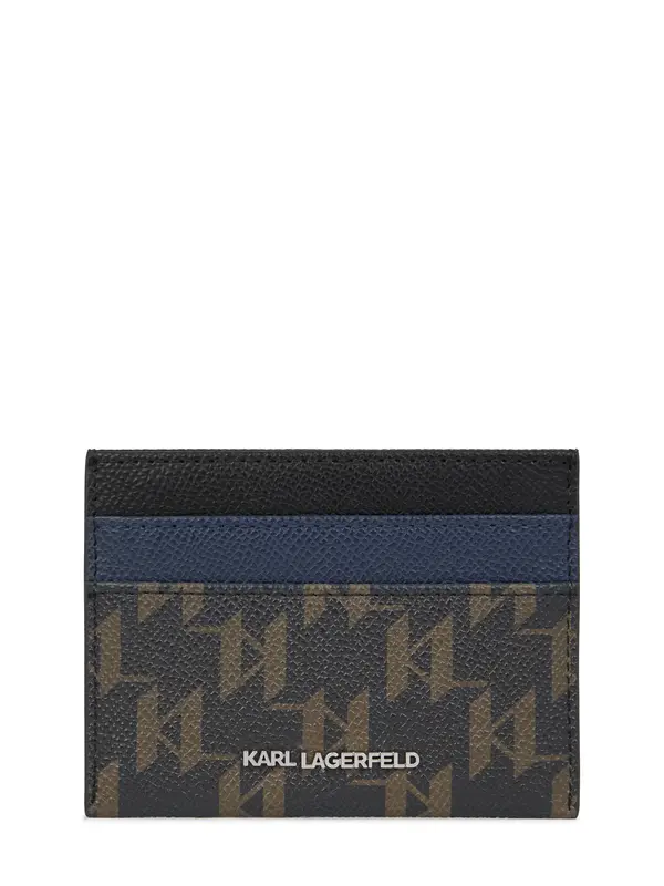 Karl Lagerfeld Karl Lagerfeld Etui 'Monogram'  plava / smeđa / svijetlosmeđa / crna