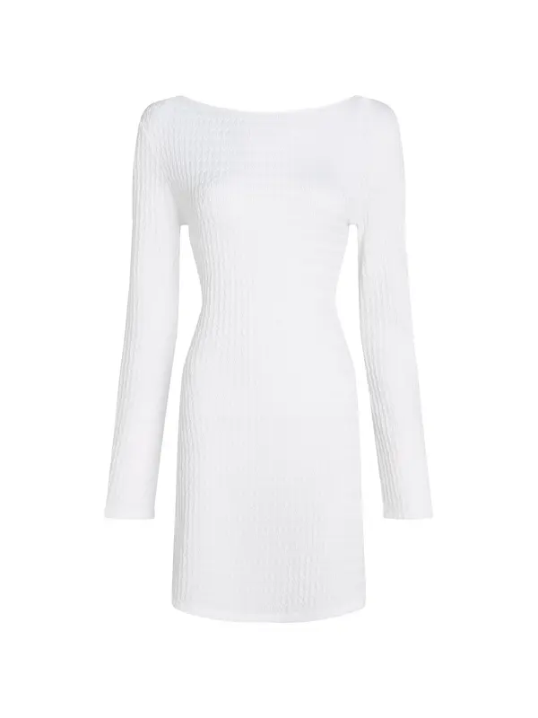 Karl Lagerfeld Karl Lagerfeld Haljina za plažu ' Mini-Strandkleid mit Struktur und Perlen '  boja pijeska