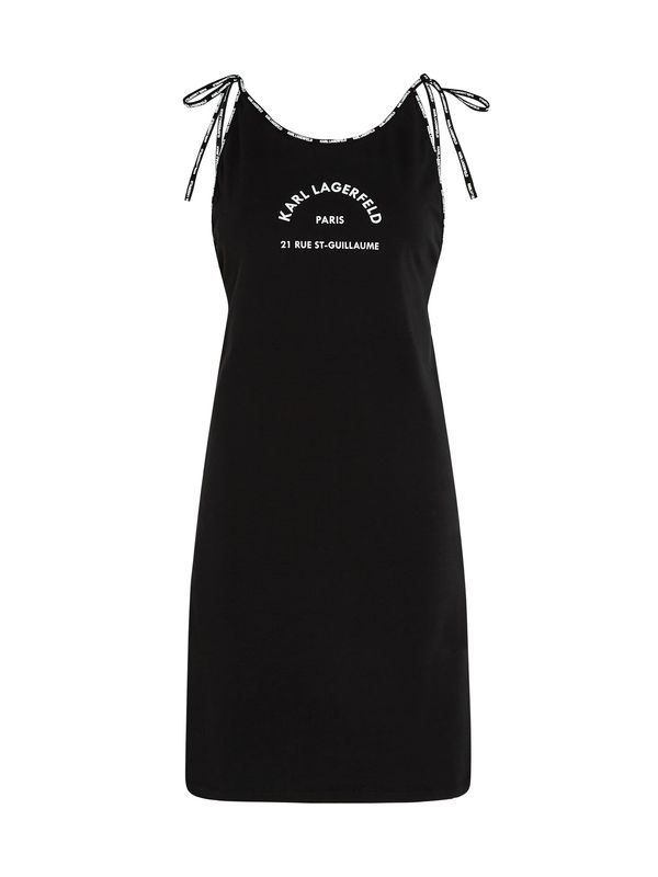 Karl Lagerfeld Karl Lagerfeld Haljina za plažu 'Rue St-Guillaume'  crna / bijela