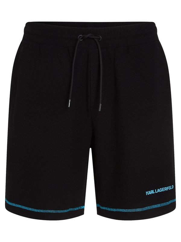 Karl Lagerfeld Karl Lagerfeld Hlače  akvamarin / crna