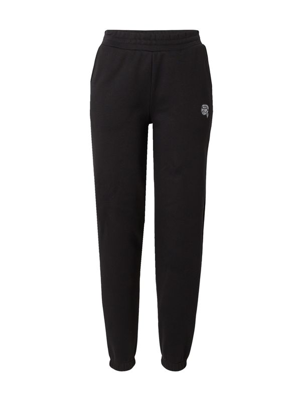 Karl Lagerfeld Karl Lagerfeld Hlače 'Ikonik 2.0'  srebrno siva / crna