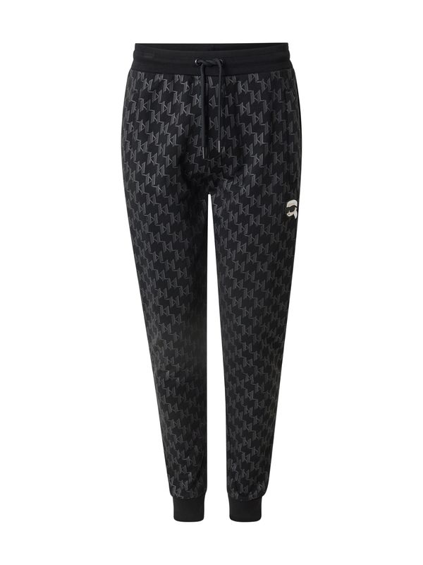 Karl Lagerfeld Karl Lagerfeld Hlače  siva / crna