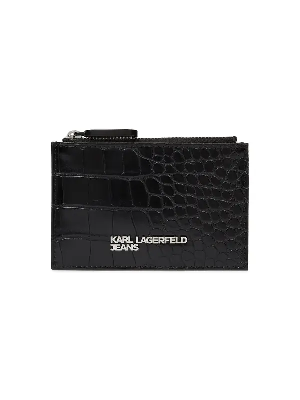 KARL LAGERFELD JEANS KARL LAGERFELD JEANS Etui ' METAL LOGO CROC '  crna
