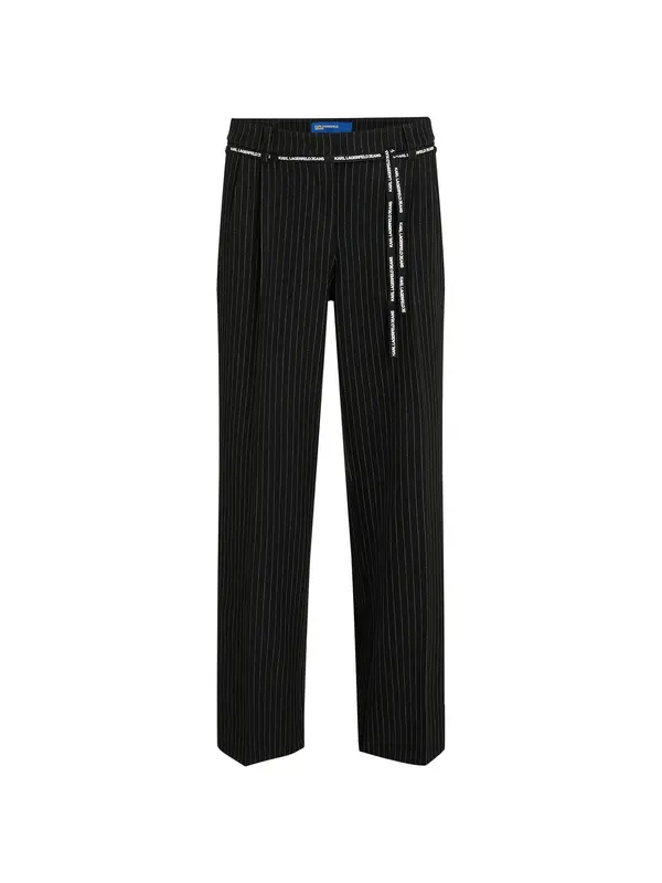 KARL LAGERFELD JEANS KARL LAGERFELD JEANS Hlače s naborima  crna / bijela