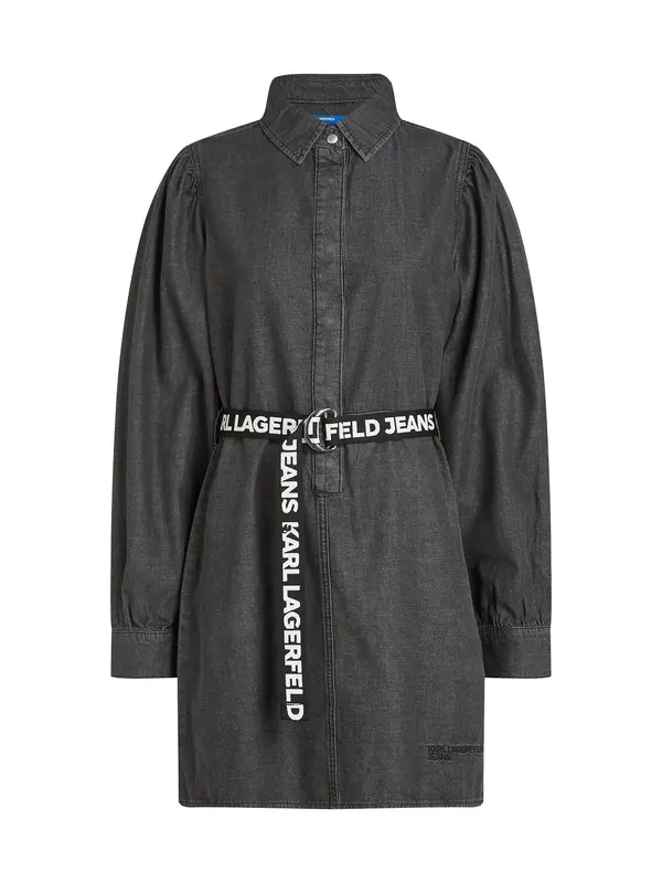 KARL LAGERFELD JEANS KARL LAGERFELD JEANS Košulja haljina  siva / crna / bijela