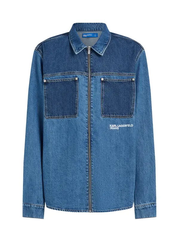 KARL LAGERFELD JEANS KARL LAGERFELD JEANS Košulja  plavi traper / tamno plava / bijela