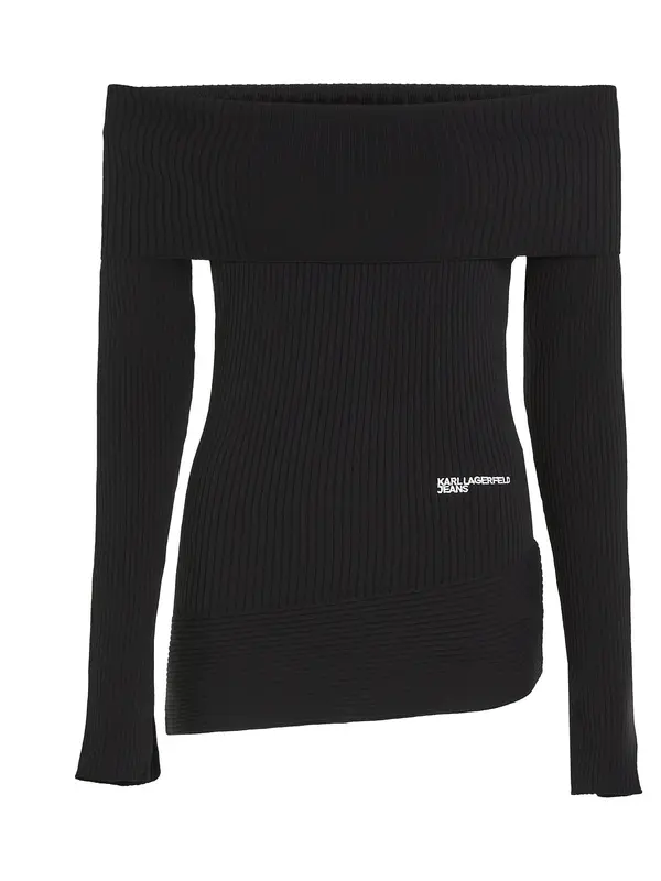 KARL LAGERFELD JEANS KARL LAGERFELD JEANS Majica  crna / bijela